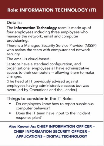 Role: Information Technology (IT)
