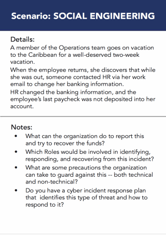 Scenario: Social Engineering