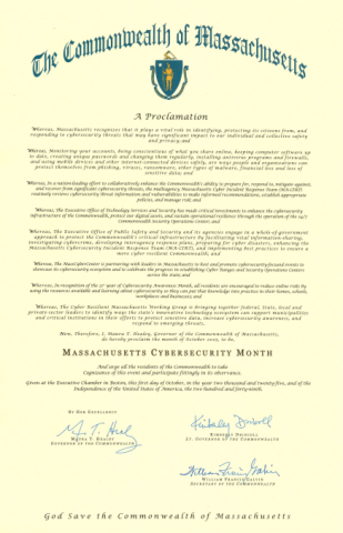 2025 MA Cyber Month Proclamation thumbnail